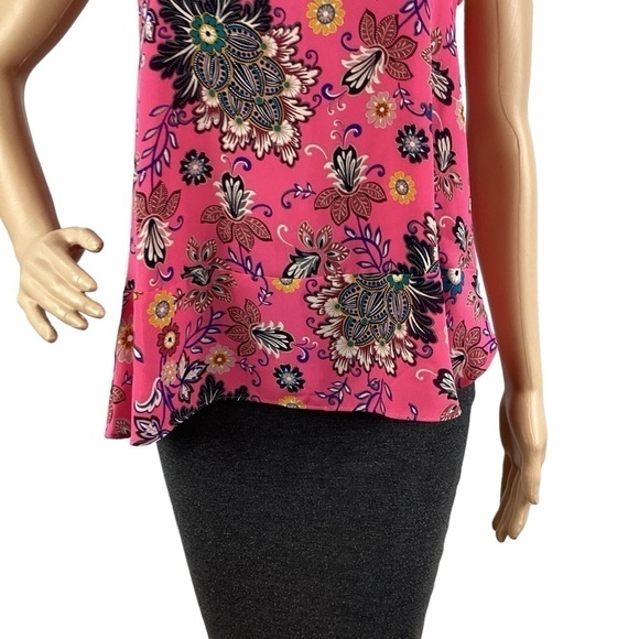 LOFT Tank Top Size SP Pink Floral - Picture 3 of 7